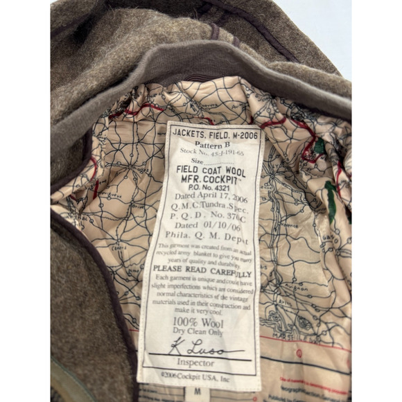 Cockpit USA Womens Wool Army Blanket Field Coat Jacket Sz S Zip M-2006 Pattern B - Picture 4 of 16